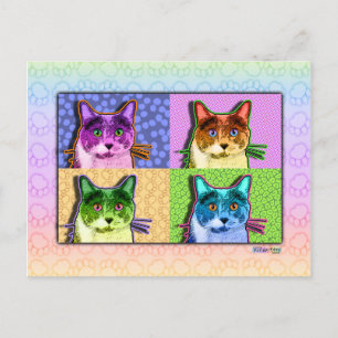 Cartões postais - Pop Art Cat