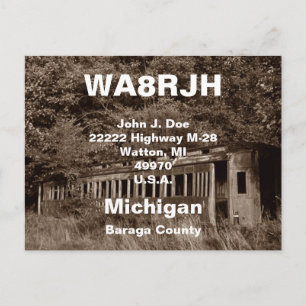 Cartões postais QSL HAM Rádio Ops Carro de Comboio