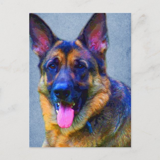 Cartões postais retratos do german shepherd (Frente)