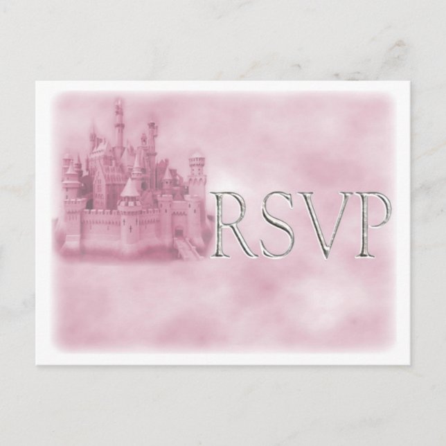 Cartões postais RSVP de Casamento da Princesa (Frente)