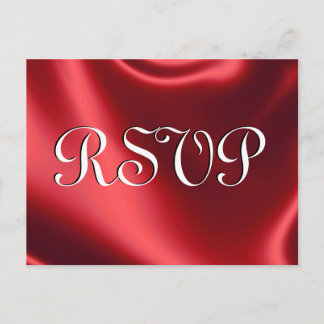 Cartões postais RSVP Red Satin