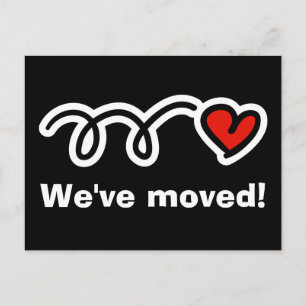 Cartões postais simples de mudança com design de c