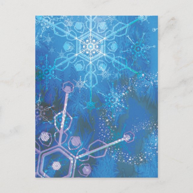 Cartões postais Snowflakes (Frente)
