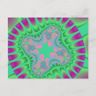 Cartões postais verdes de folga personalizados