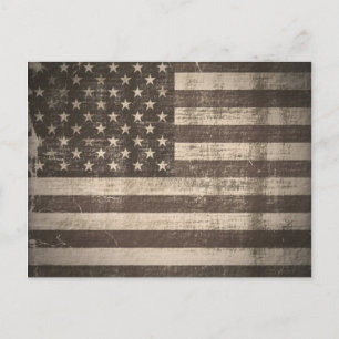 Cartões postais Vintage American Flag