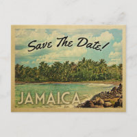Cartões Postais Vintage Jamaica Salve A Data