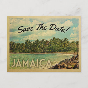 Cartões Postais Vintage Jamaica Salve A Data