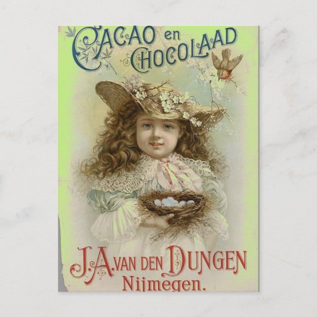 CARTÕES POSTAIS VINTAGENS - PUBLICIDADE CHOCOLATE  (Frente)