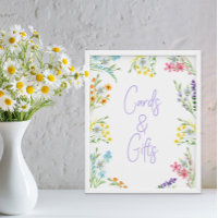 Cartões-prados e Poster de presentes de flores sil
