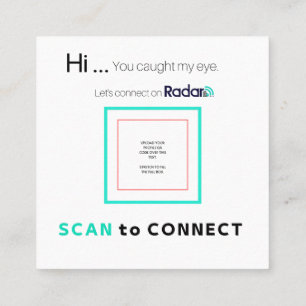 Cartões QR, Quadrados, Cartão de visita quadrado d