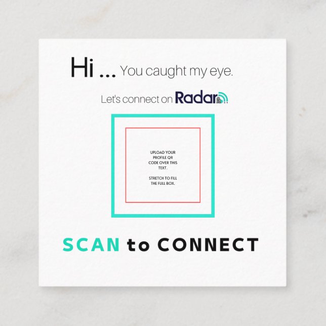 Cartões QR, Quadrados, Cartão de visita quadrado d (Verso)