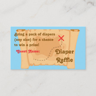 Cartões Raffle de Fralda Pirata