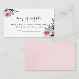 Cartões Reboques para Fralda Floral, Rosa