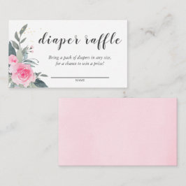 Cartões Reboques para Fralda Floral, Rosa