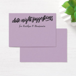 Cartões Recém-preenchidos com Sugestões de Data
