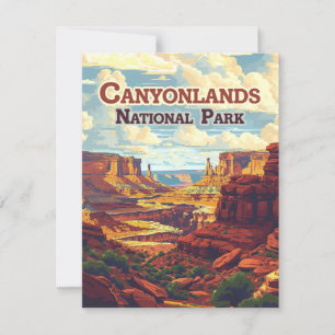 Cartões Retro do Parque Nacional do Utah, Canyonla