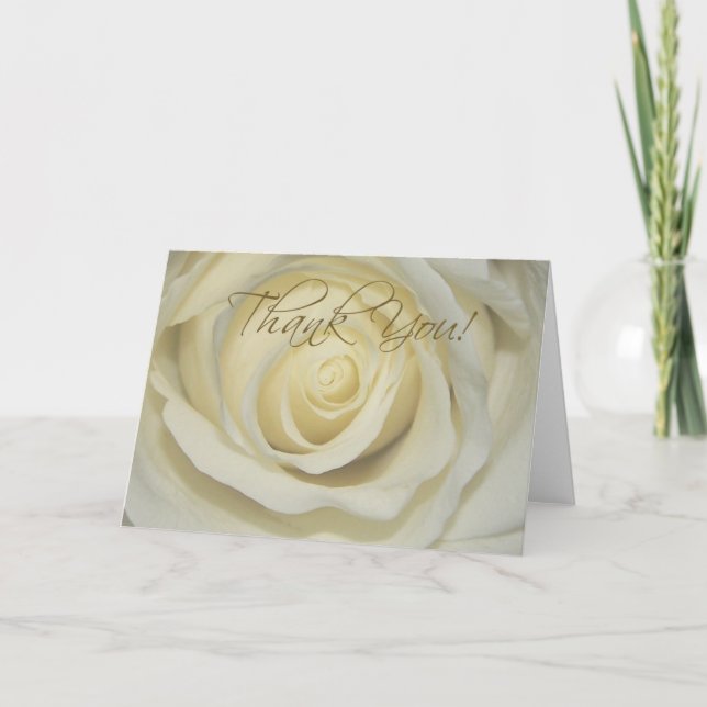 Cartões Rosa Creme Obrigado (Frente)