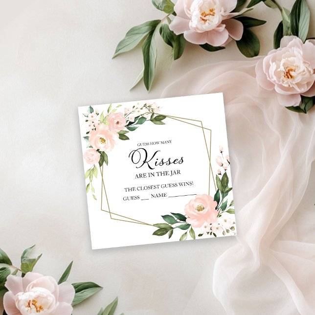 Cartões Rosa Geométrico Beijo Surpresa da Guess (Criador carregado)