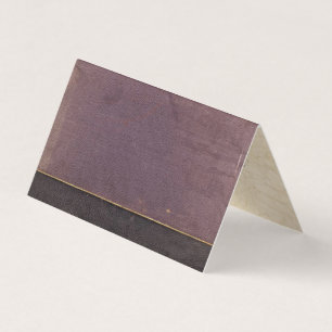 Cartões roxos do lugar do livro do vintage