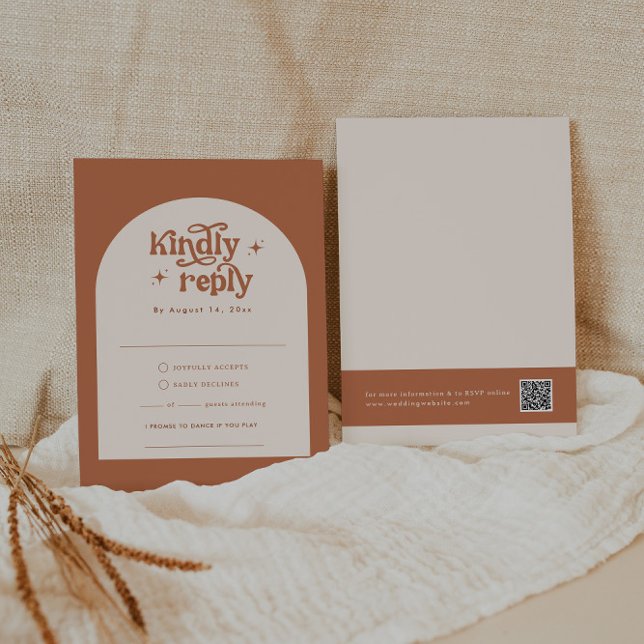 Cartões RSVP Boho Wedding (Criador carregado)