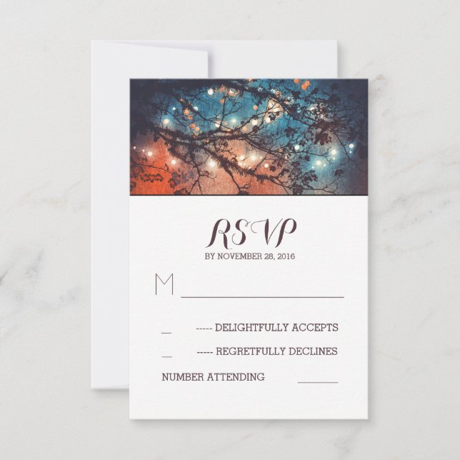Cartões RSVP de casamento (Frente)