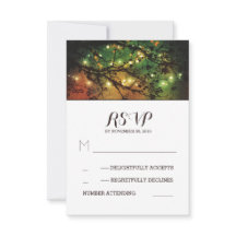 Cartões RSVP de casamento
