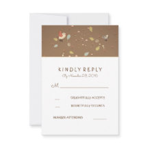 Cartões RSVP de Casamento Bonito
