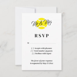 Cartões RSVP de casamento com tema de tênis excepc