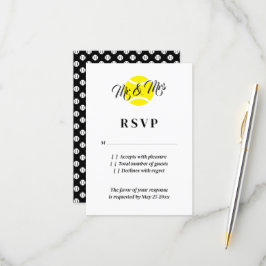Cartões RSVP de casamento com tema de tênis excepc