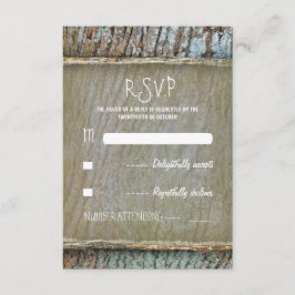 Cartões RSVP de casamento da árvore sertaneja russ
