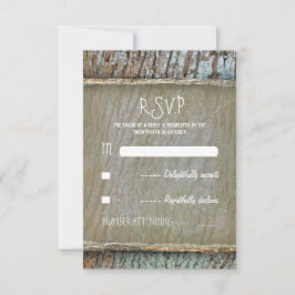 Cartões RSVP de casamento da árvore sertaneja russ
