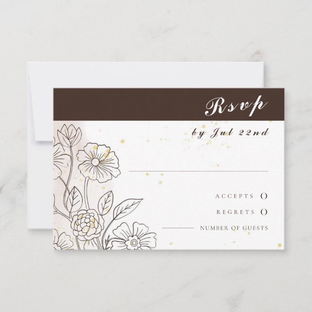 Cartões RSVP de Casamento de Amor (Frente)