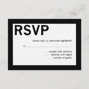 Cartões RSVP de Casamento de Ampersand Moderno