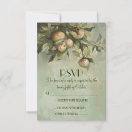 Cartões RSVP de Casamento de Árvores de Maçã