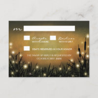 Cartões RSVP de Casamento de Bombeiros de Floresta