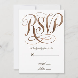 Cartões RSVP de Casamento de Buquês Verdes e Cinza