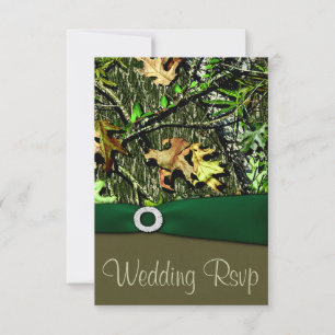 Cartões RSVP de Casamento de Caça Verde Hunter