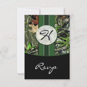 Cartões RSVP de Casamento de Caça Verde Hunter