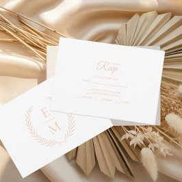 Cartões RSVP de Casamento de Casamento Laurel Mono
