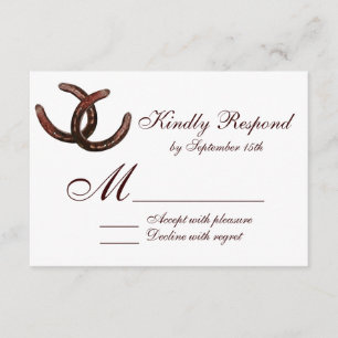 Cartões RSVP de Casamento de Casamentos no País Ru