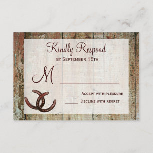 Cartões RSVP de Casamento de Casamentos no País Ru