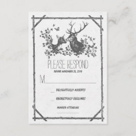 Cartões RSVP de Casamento de cinzas Russas