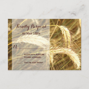Cartões RSVP de Casamento de Fazenda de Campo de T