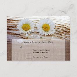 Cartões RSVP de Casamento de Impressão da Rustic D