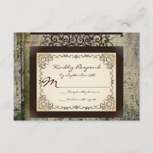 Cartões RSVP de Casamento de País Russo com Sinal 