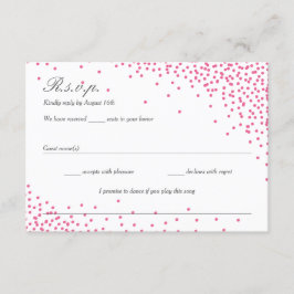 Cartões RSVP de Casamento de Pontos de Confetti Ro