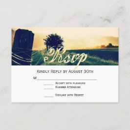 Cartões RSVP de Casamento de Posto de Cerca de Cam