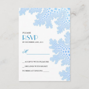 Cartões RSVP de Casamento de Praia Sea Coral
