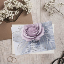 Cartões RSVP de Casamento de Rosa Elegante