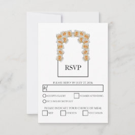 Cartões RSVP de Casamento de Rosas Laranja Russos